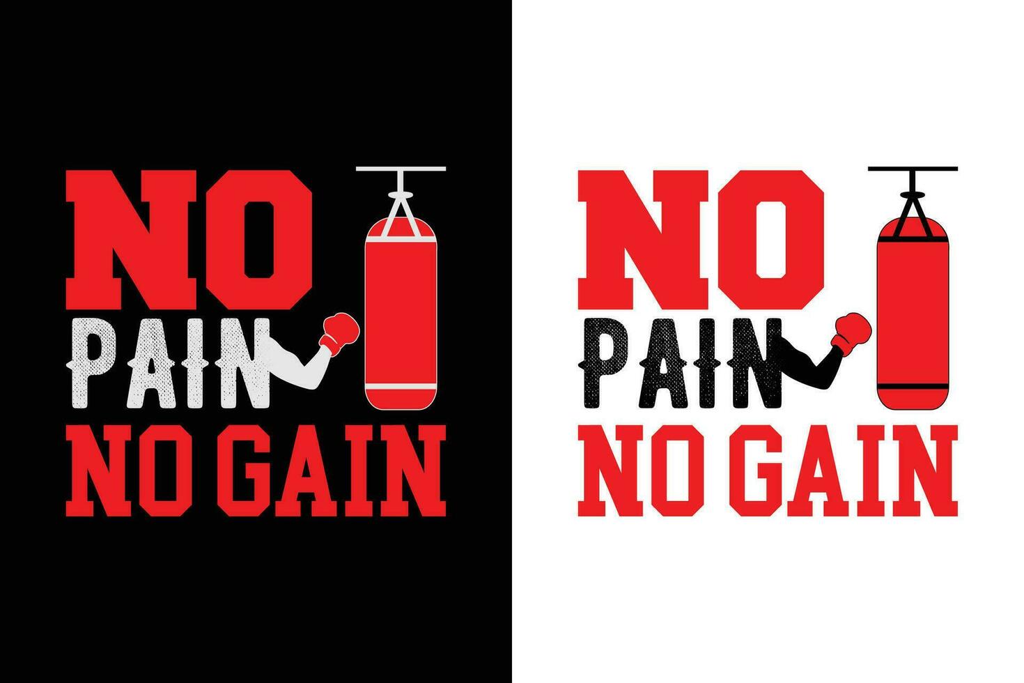 Nein Schmerzen Nein dazugewinnen Typografie T-Shirt Design zum drucken. motivierend Zitate, Slogan, Vektor Abbildungen