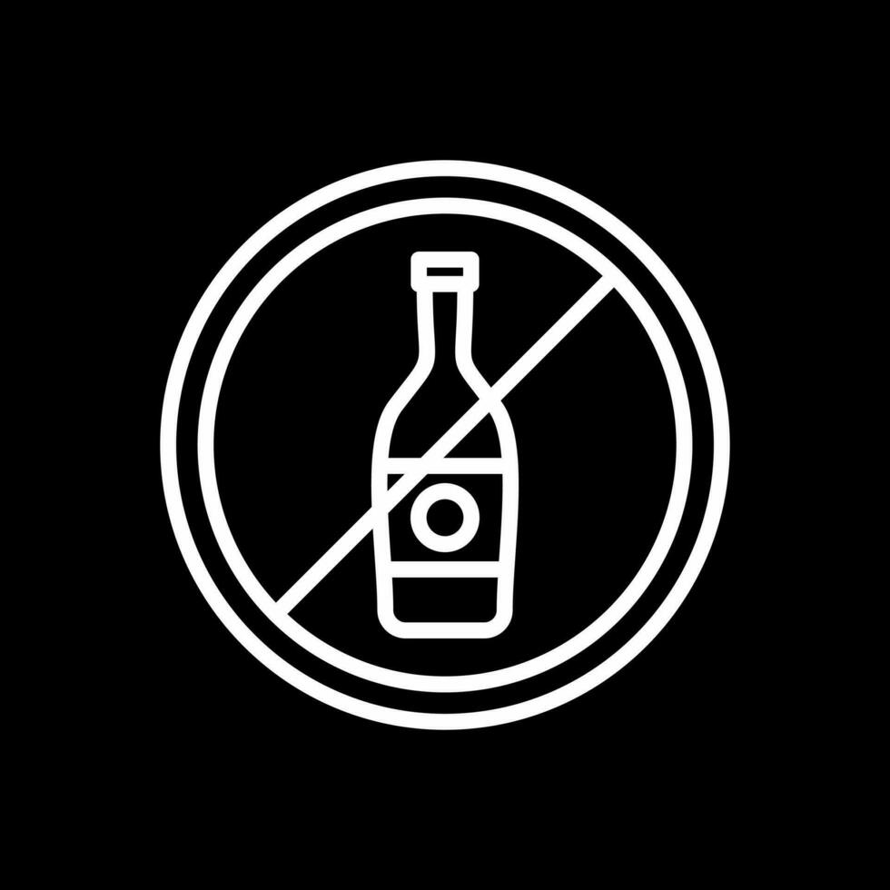 Nej alkohol vektor ikon design
