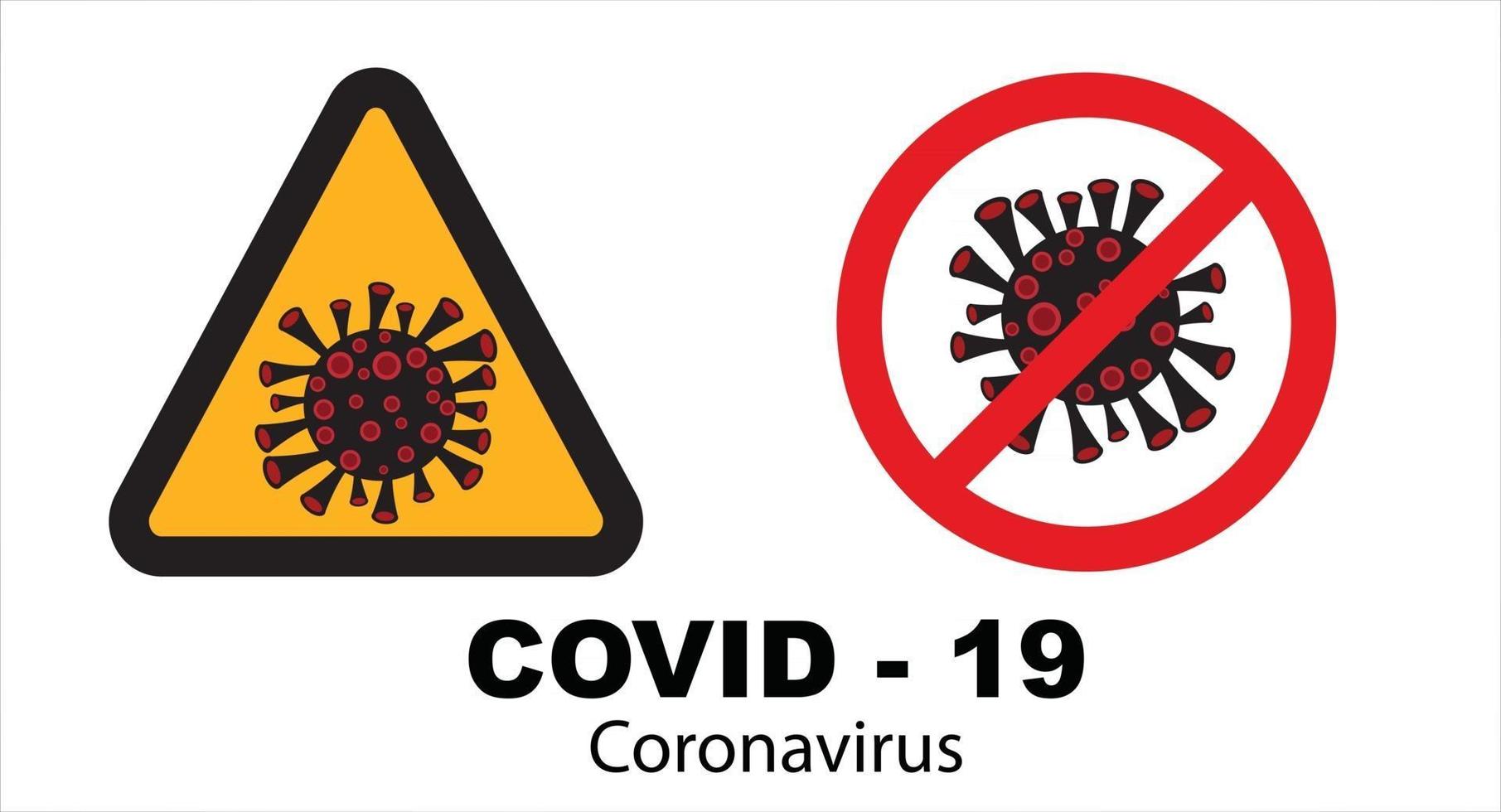 covid-19, coronavirus, utbrott, vektordesign vektor