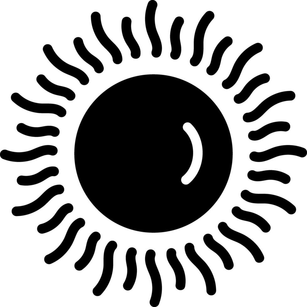 solide Symbol zum Sonne vektor