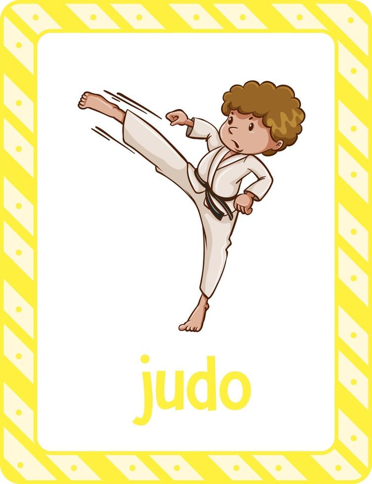ordförråd flashcard med word judo vektor