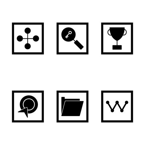 Satz von Vector SEO Search Engine Optimization Icons