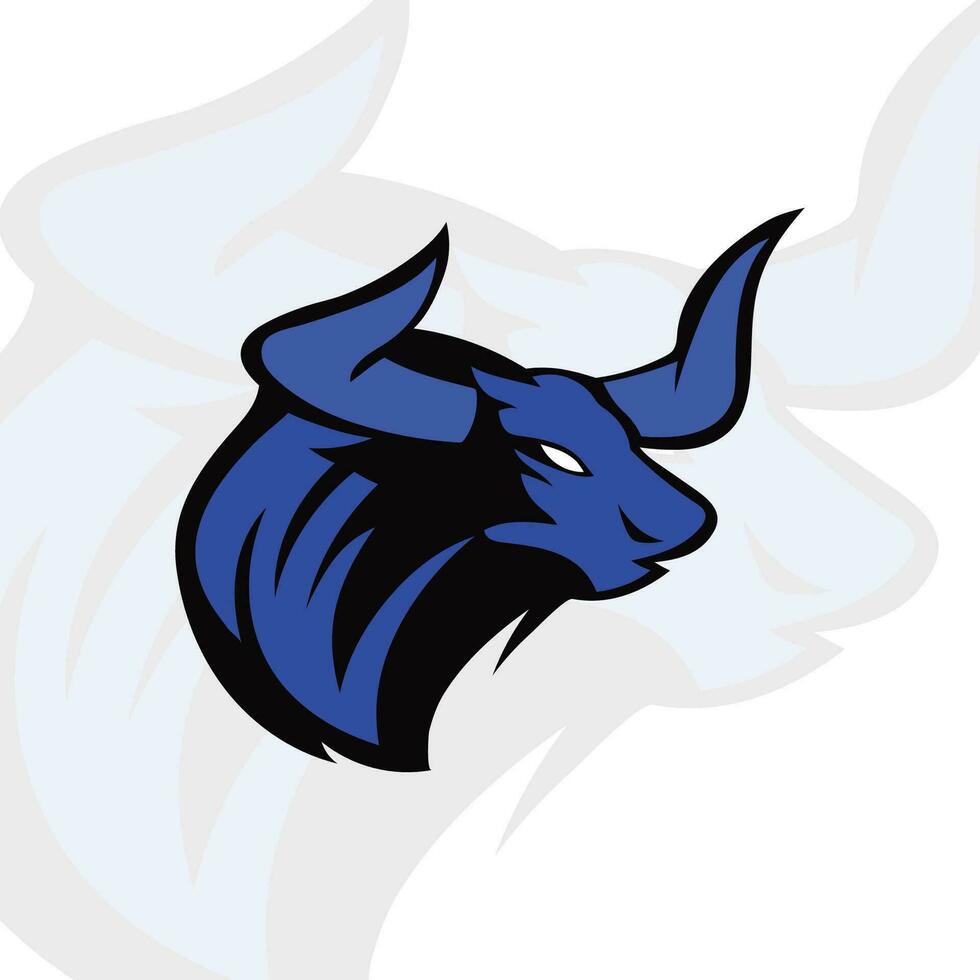 tjurhuvudmaskot. buffalo logotyp. vektor