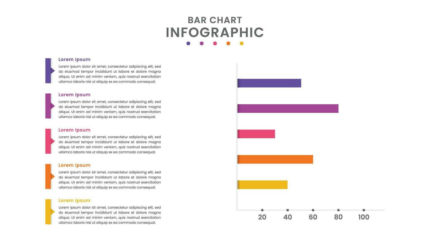 bar Diagram infographic mall design vektor