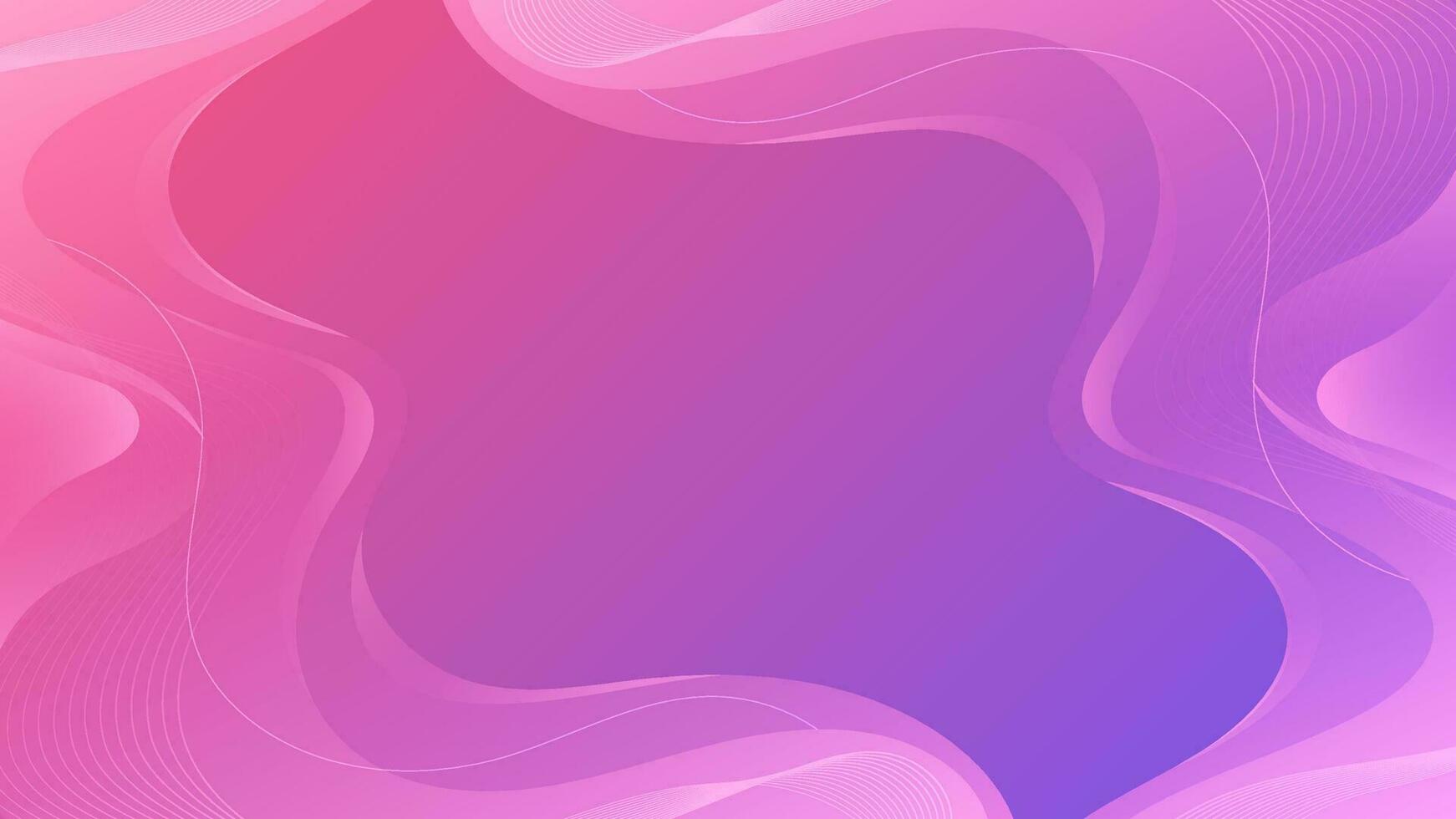 abstrakt Hintergrund mit modern futuristisch und künstlerisch Flüssigkeit Konzept, Welle Linien, Spritzer eben und minimal Elemente mit Rosa violett lila Gradient Thema Vektor Design