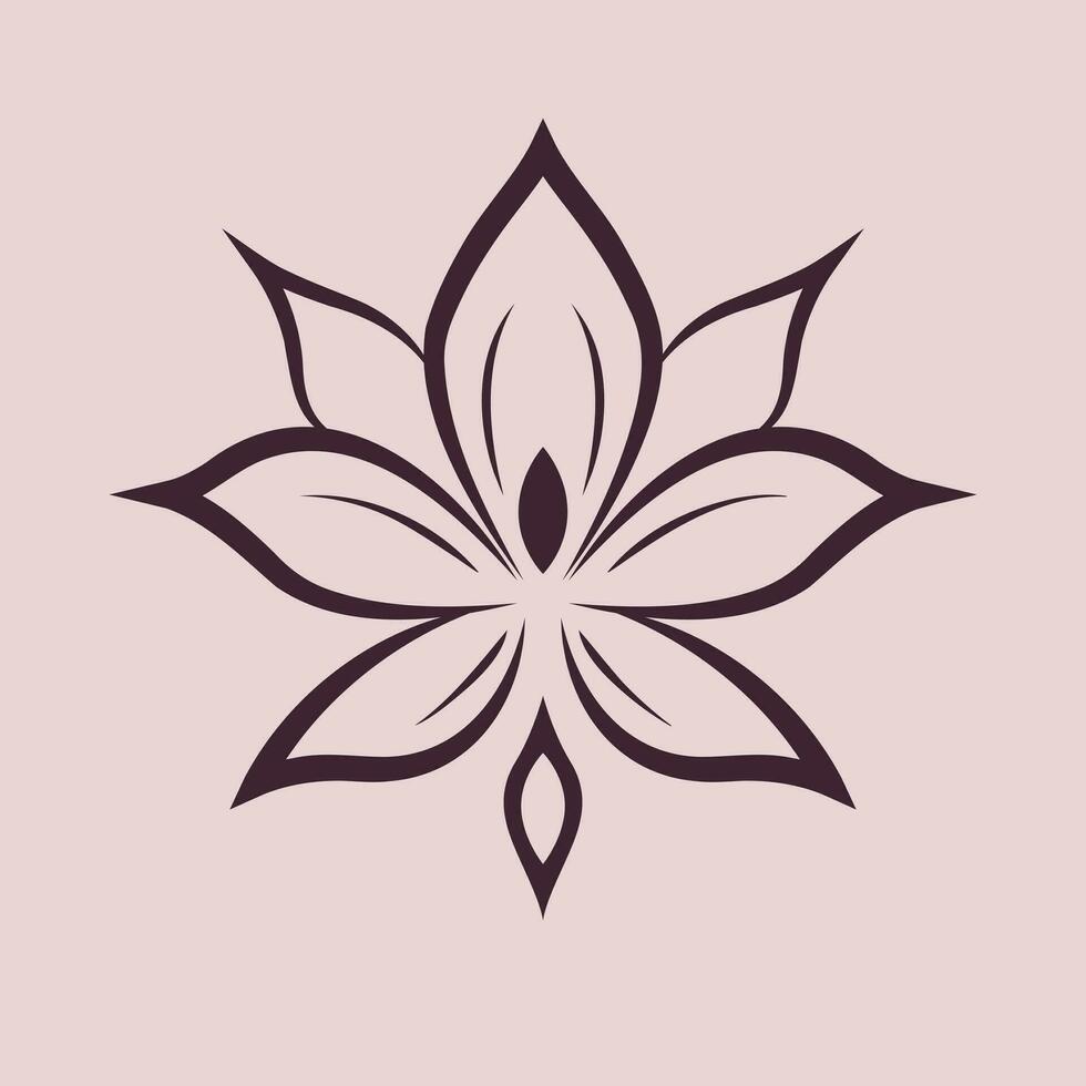 abstrakt Lotus Blume Symbol Vektor - - Symbol von Reinheit und Gelassenheit im künstlerisch Einfachheit