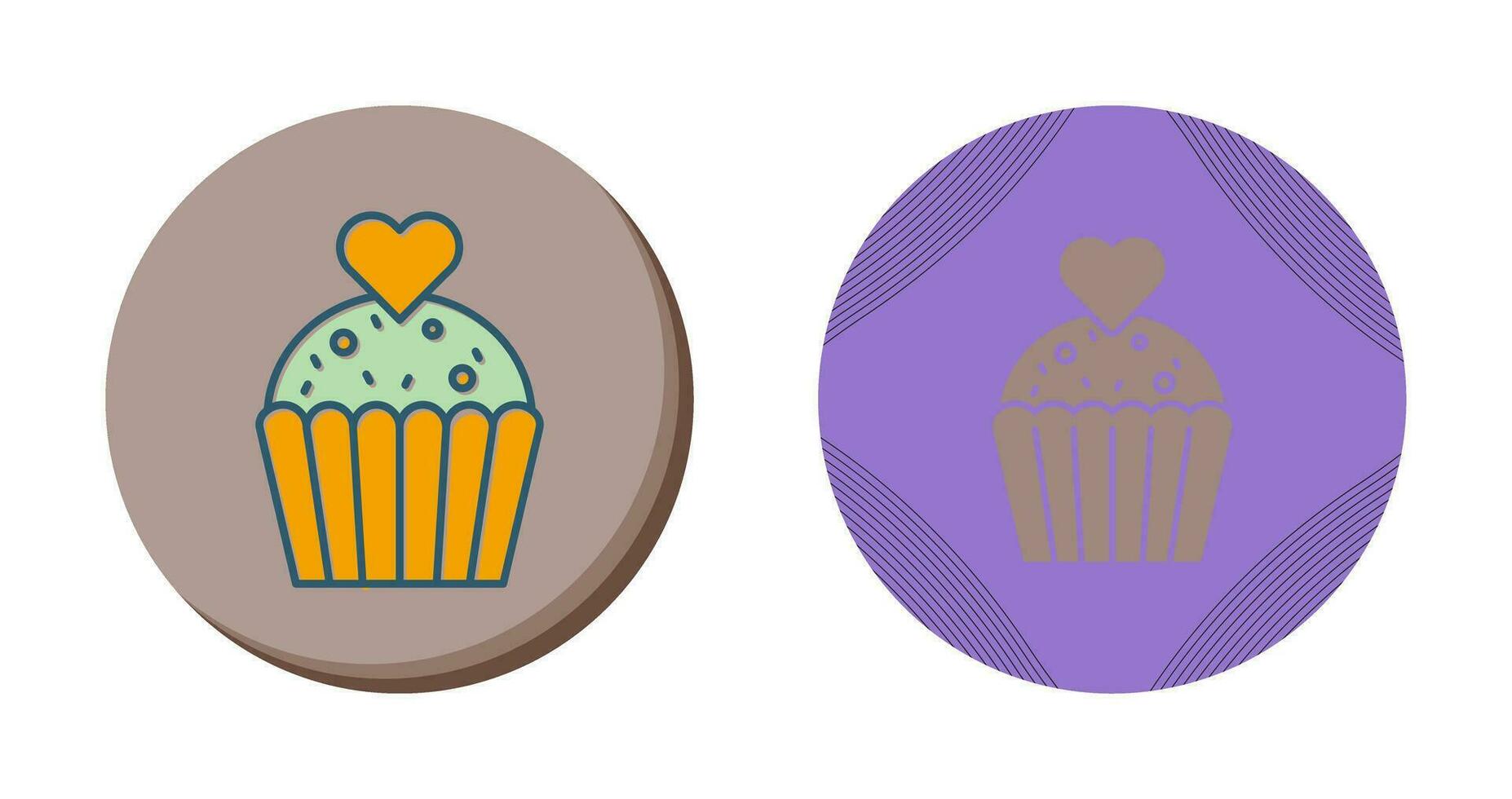 Cupcake-Vektor-Symbol vektor