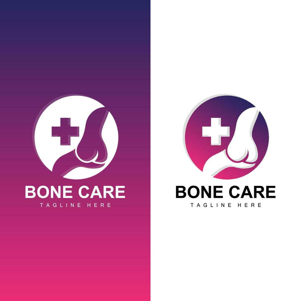 Knochen Gesundheit Logo einfach Illustration Silhouette Vorlage Vektor Design