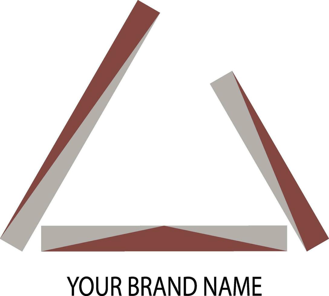 ein Logo oder Symbol im das gestalten von ein Dreieck oder das Brief ein im grau und Backstein rot zum ein Geschäft Marke Name. könnte Sein zum Eigentum Geschäft oder etwas sonst vektor
