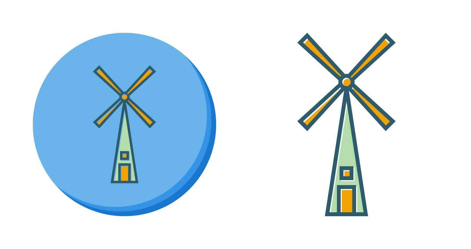 Symbol für Windmühlenvektor vektor