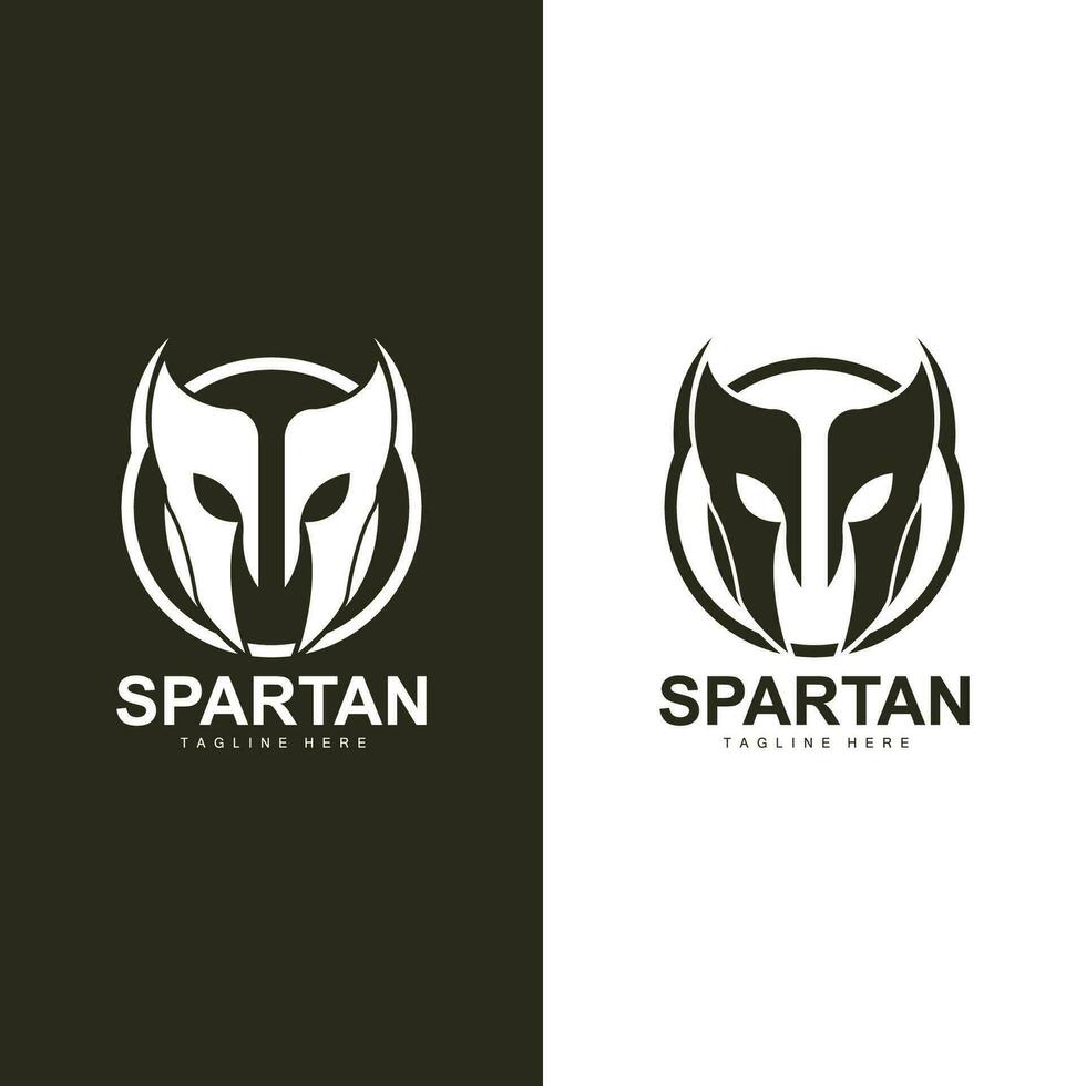 spartansk krigare logotyp enkel illustration silhuett vektor design