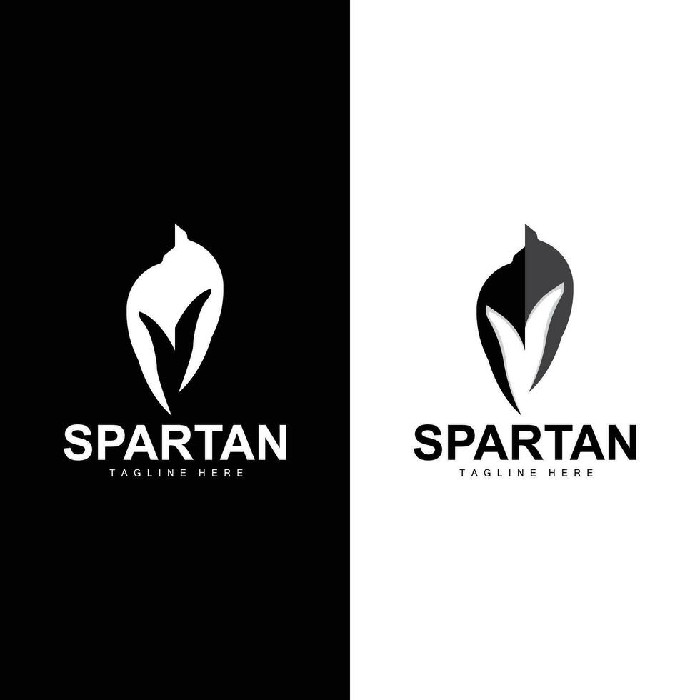 spartansk krigare logotyp enkel illustration silhuett vektor design