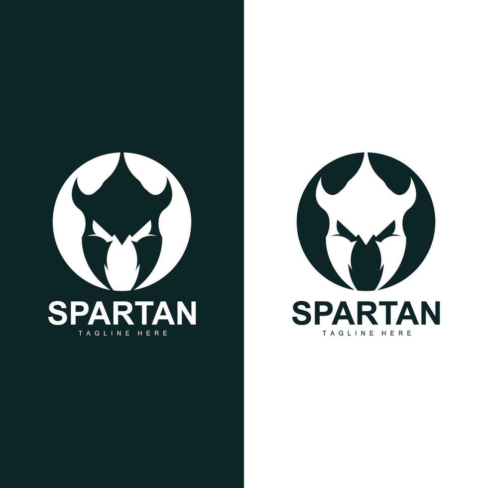 spartansk krigare logotyp enkel illustration silhuett vektor design