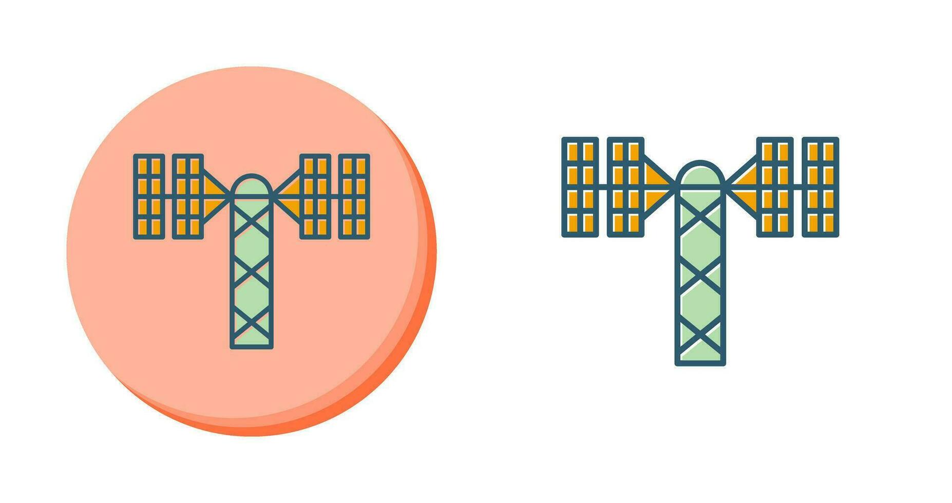 Satellitenturm-Vektorsymbol vektor