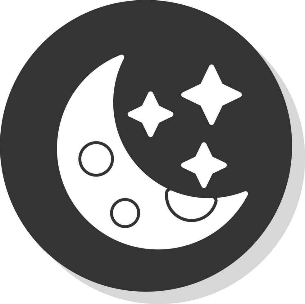 Mond-Vektor-Icon-Design vektor