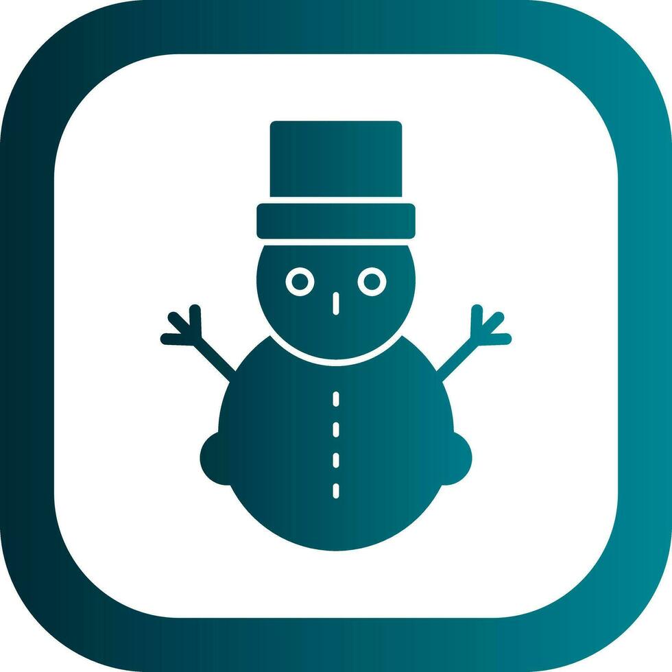 Schneemann-Vektor-Icon-Design vektor