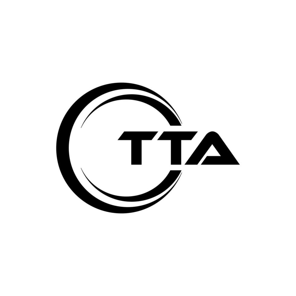 tta brev logotyp design, inspiration för en unik identitet. modern elegans och kreativ design. vattenmärke din Framgång med de slående detta logotyp. vektor