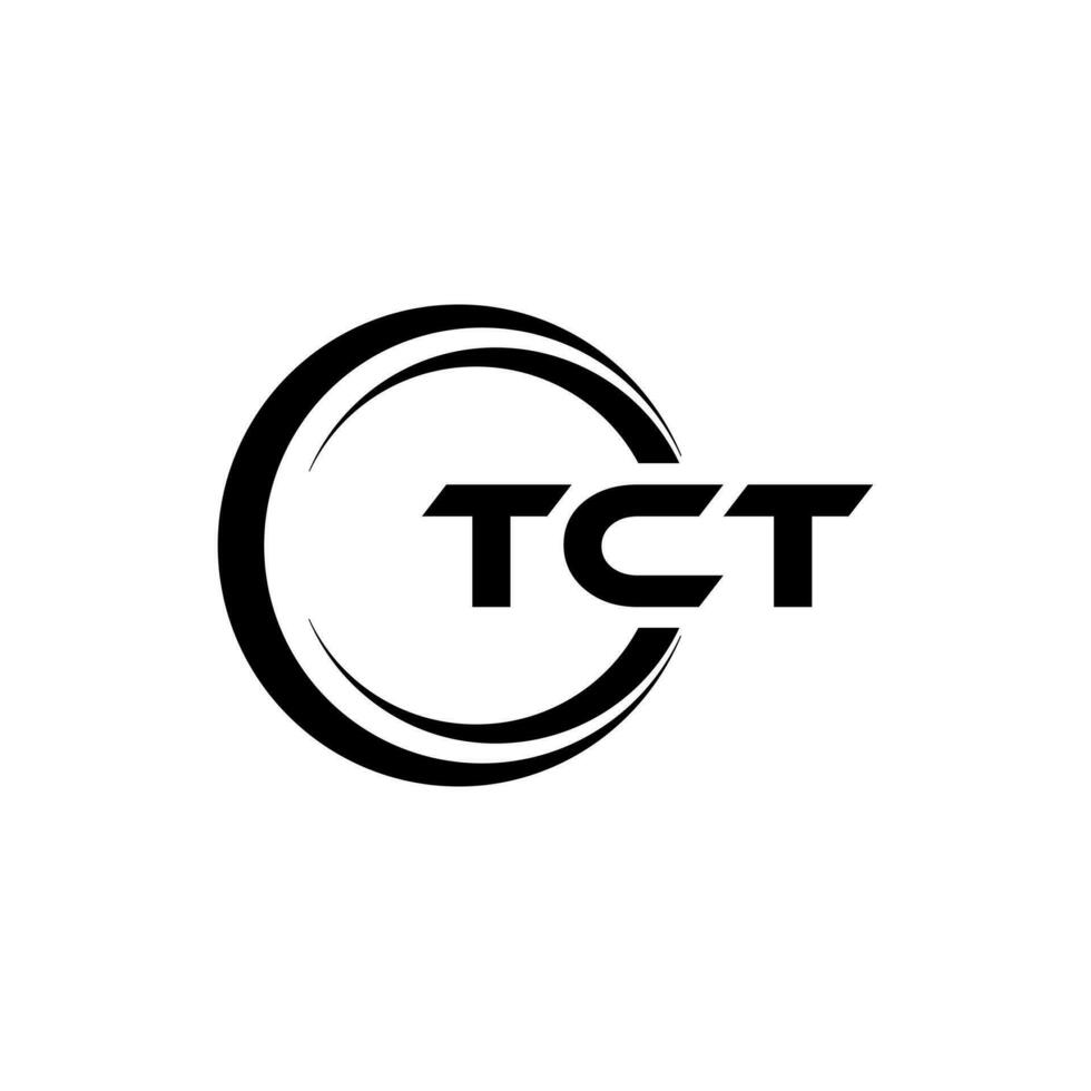 tct brev logotyp design, inspiration för en unik identitet. modern elegans och kreativ design. vattenmärke din Framgång med de slående detta logotyp. vektor