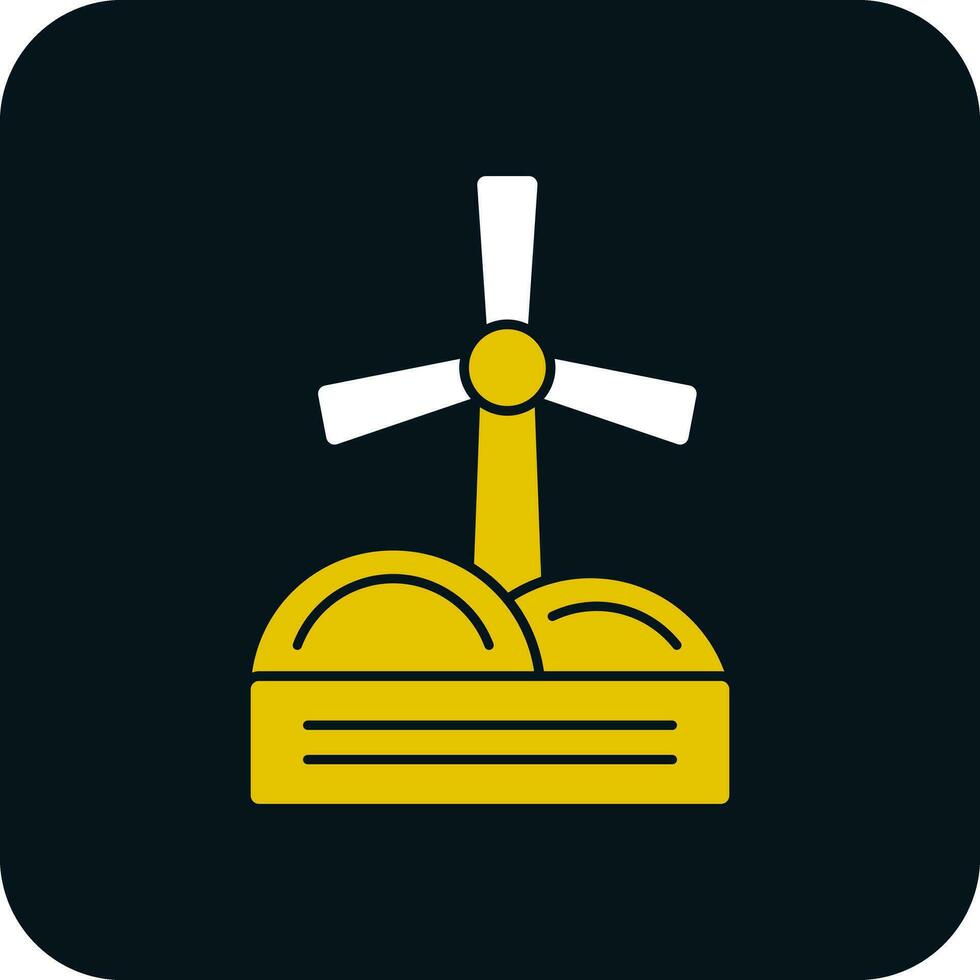 Windmühlen-Vektor-Icon-Design vektor