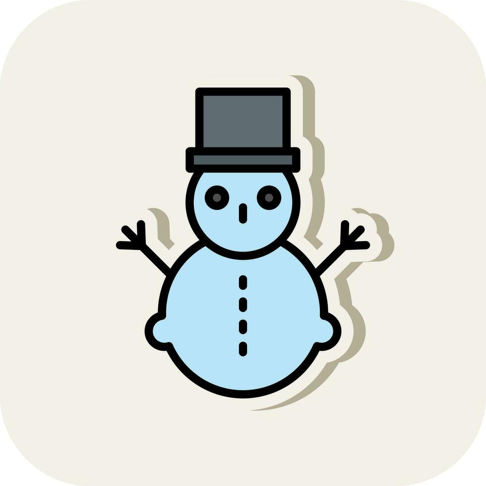 Schneemann-Vektor-Icon-Design vektor