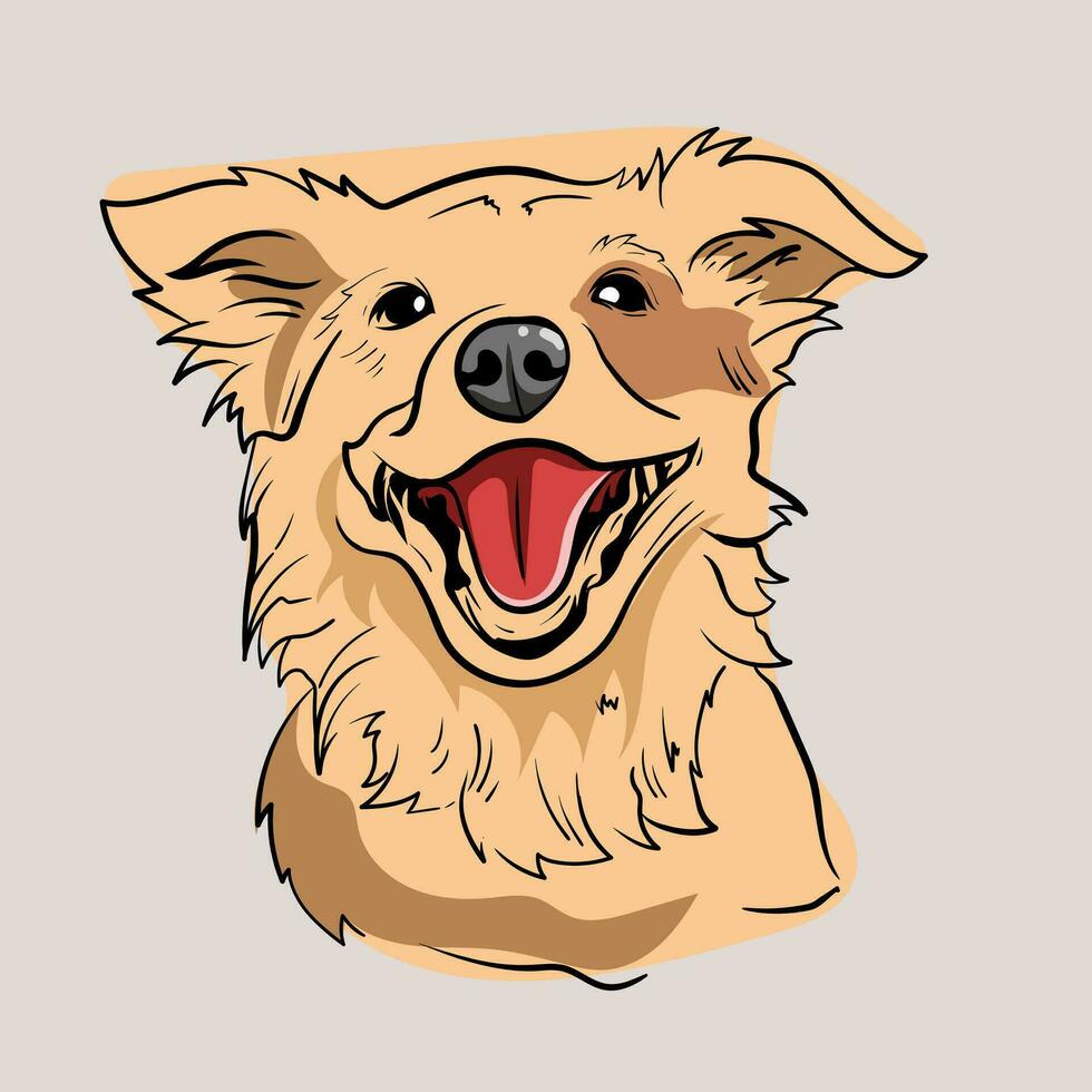 vattenfärg stil hand teckning hund djur- husdjur för affisch eller element design befordran fläktar vektor