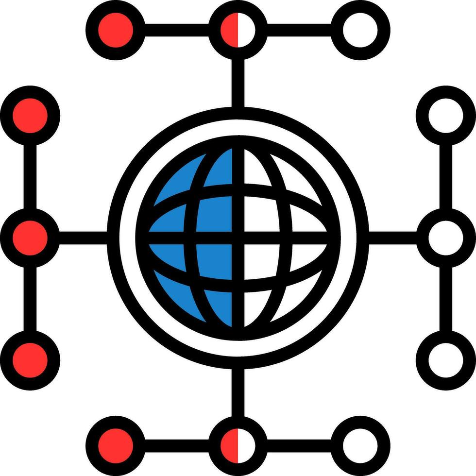 global Netzwerk Vektor Symbol Design