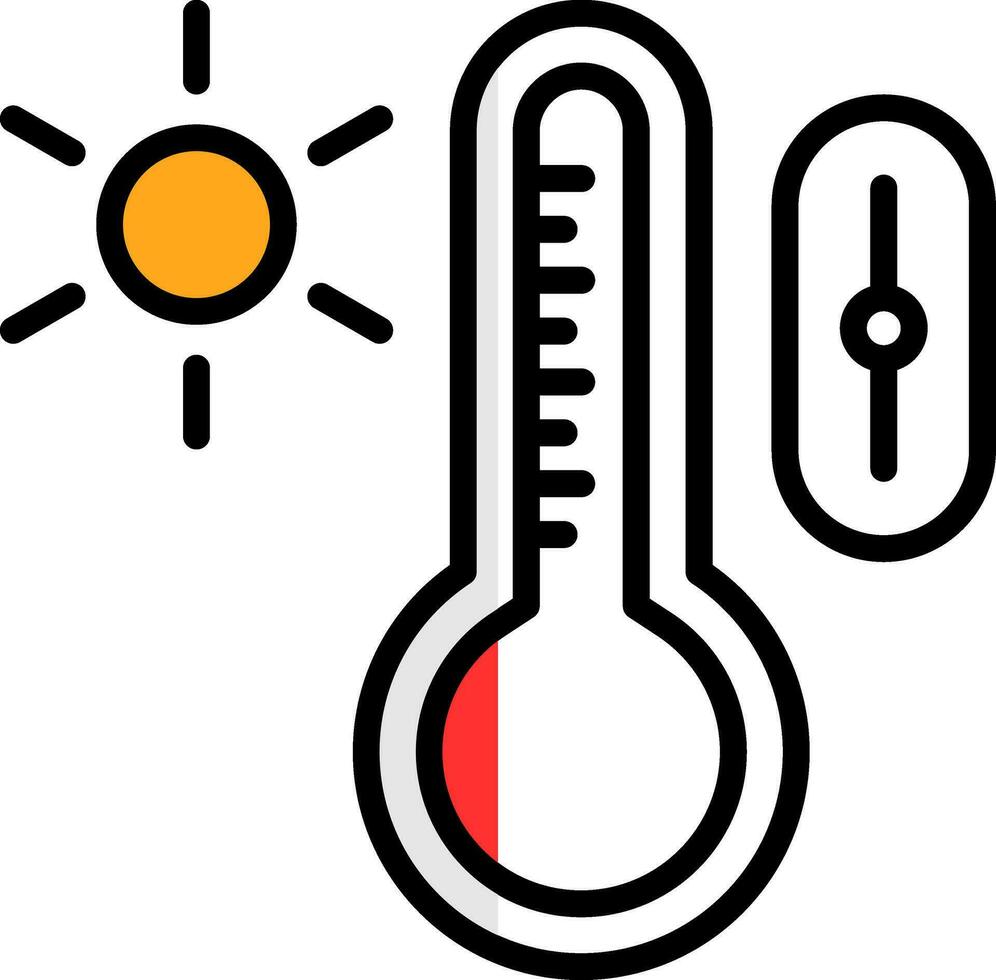 Temperatur Steuerung Vektor Symbol Design