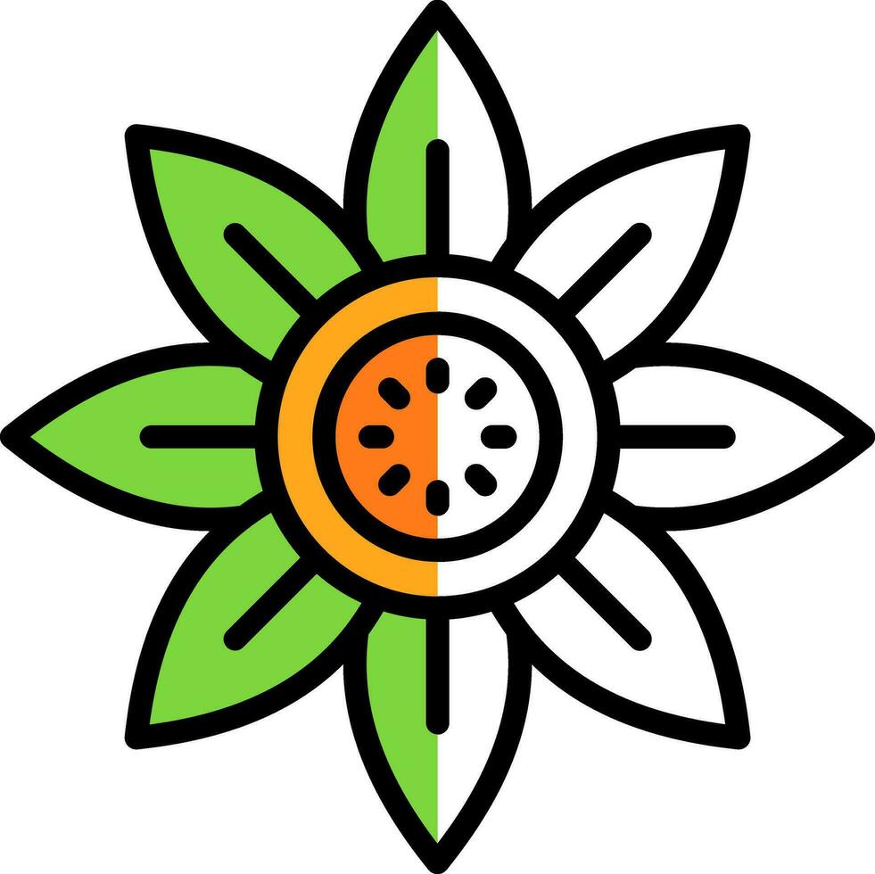 Sonnenblumen-Vektor-Icon-Design vektor