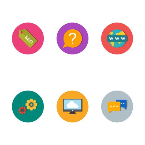 Satz von Vector SEO Search Engine Optimization Icons