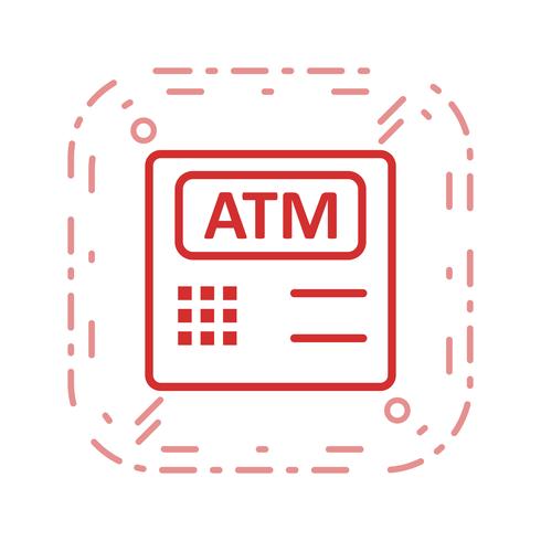 ATM-Maschinen-Vektor-Symbol vektor