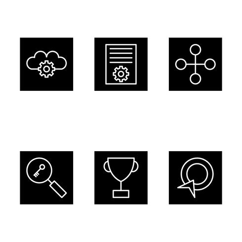 Satz von Vector SEO Search Engine Optimization Icons