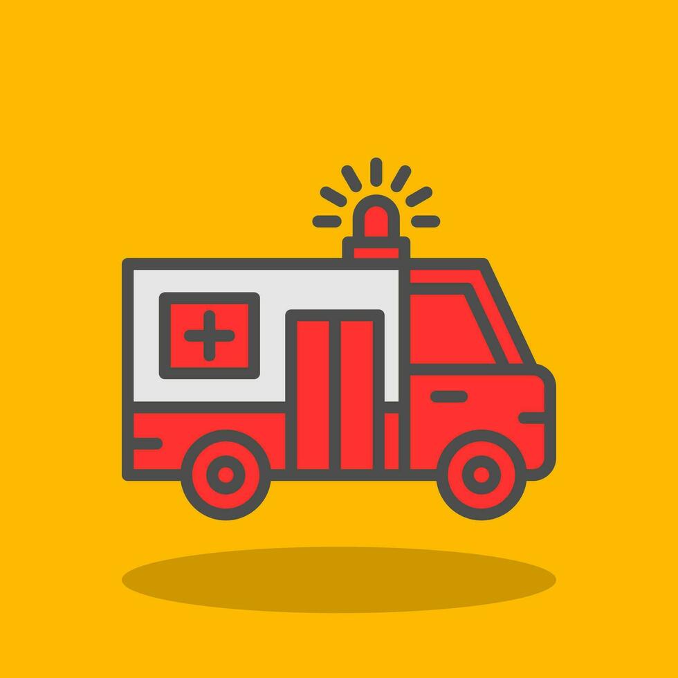 Krankenwagen-Vektor-Icon-Design vektor