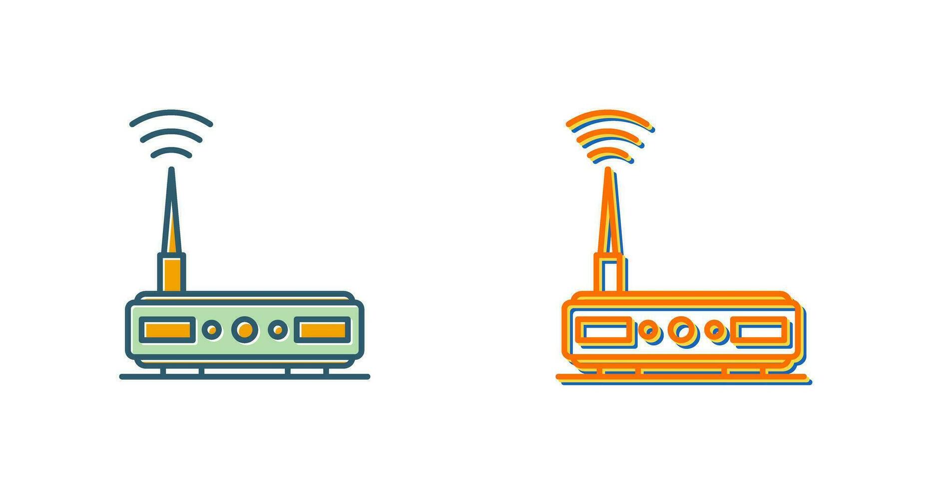 WLAN-Router-Vektorsymbol vektor