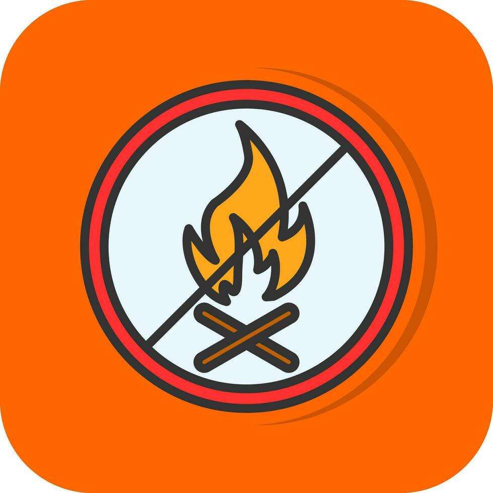 Nein Feuer erlaubt Vektor Symbol Design