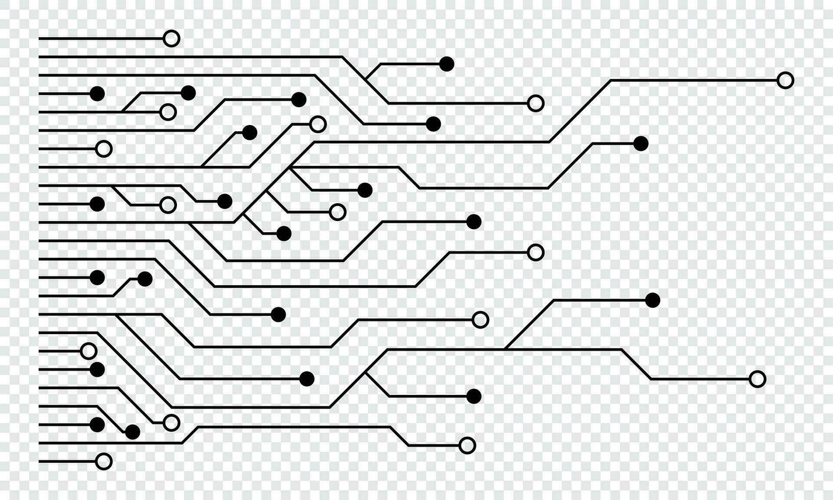 gedruckt Schaltkreis Tafel. abstrakt futuristisch Schaltkreis Tafel. Hallo Technik Digital Schaltkreis Tafel. futuristisch Technologie Design Elemente. Vektor Illustration