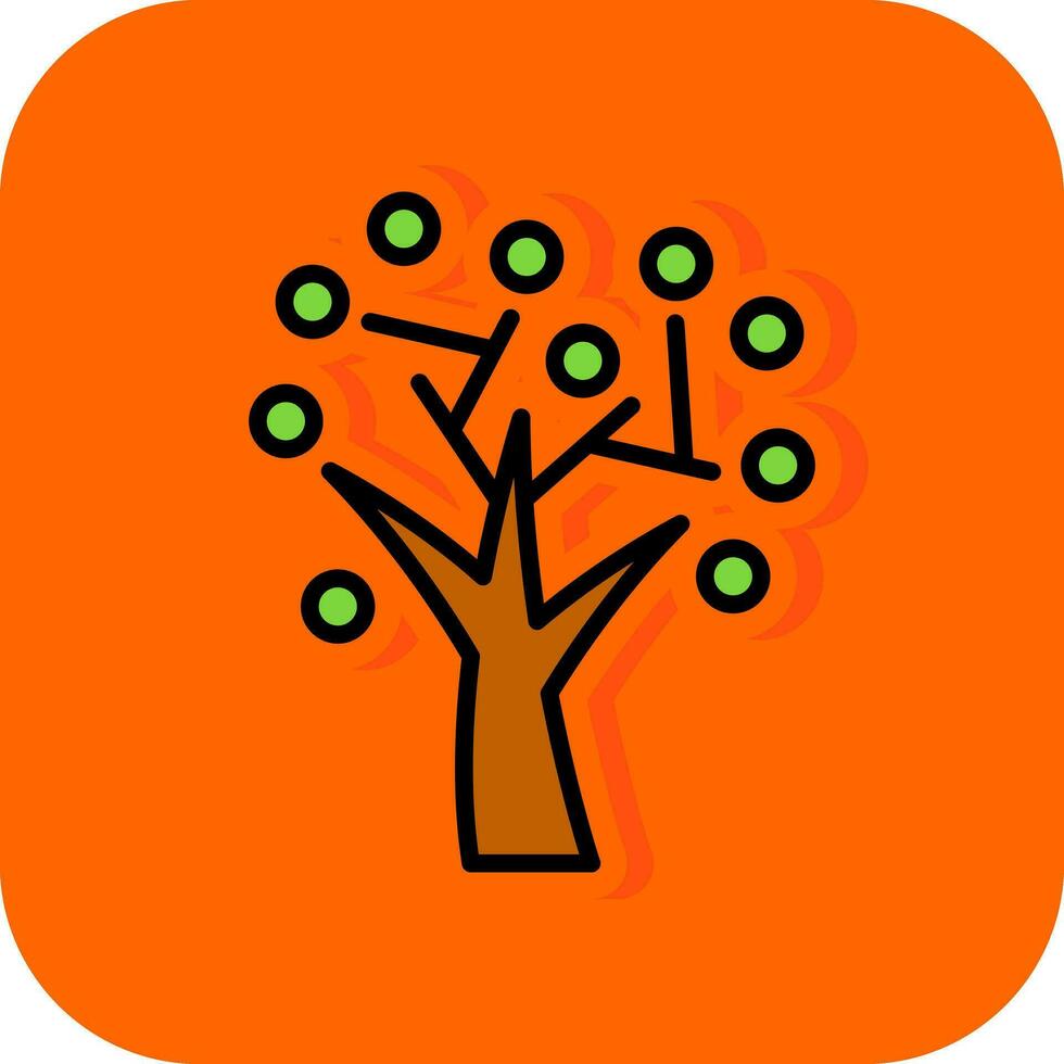 Herbst Baum Vektor Symbol Design