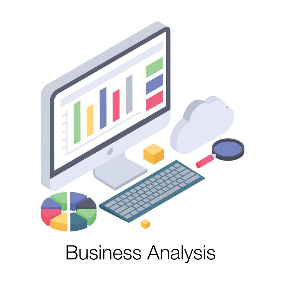 Business-Analyse-Technologie vektor