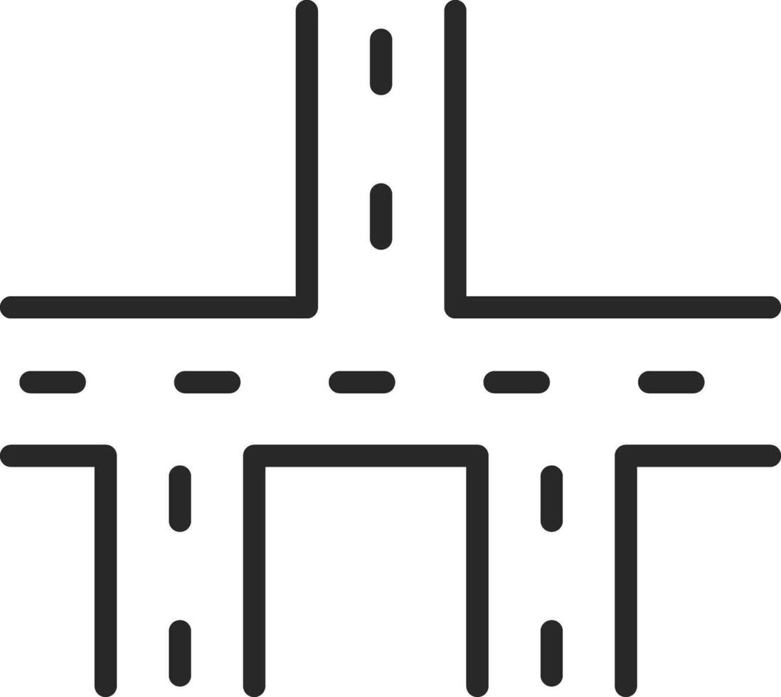 vägkorsning vektor ikon design