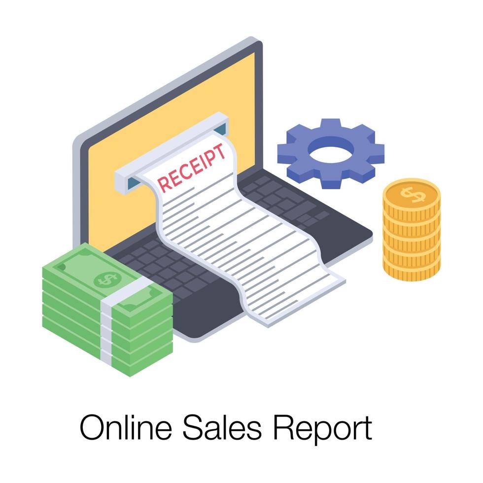 online försäljningsrapport vektor