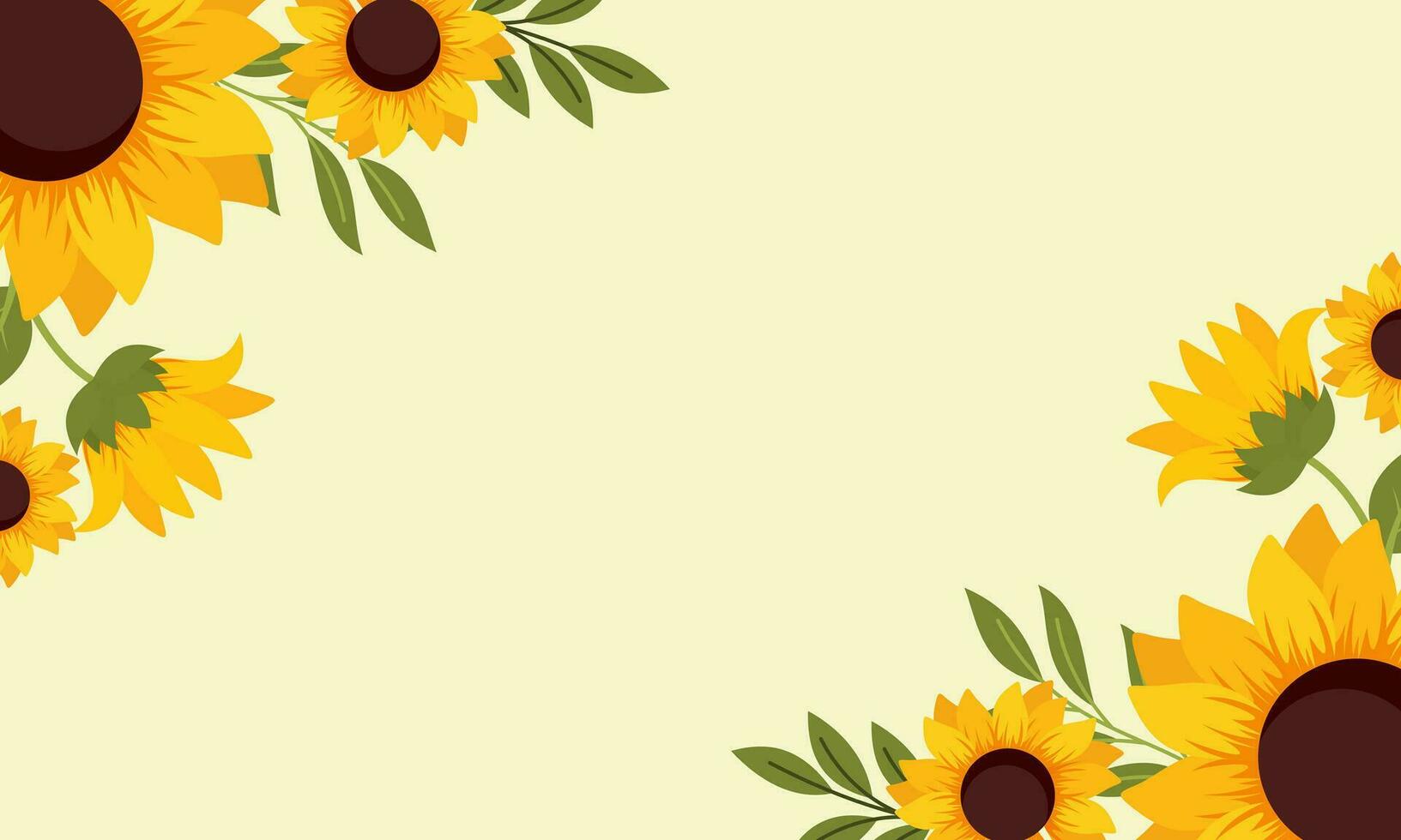 Hand gezeichnet natürlich Sonnenblume Rand Rahmen Vektor