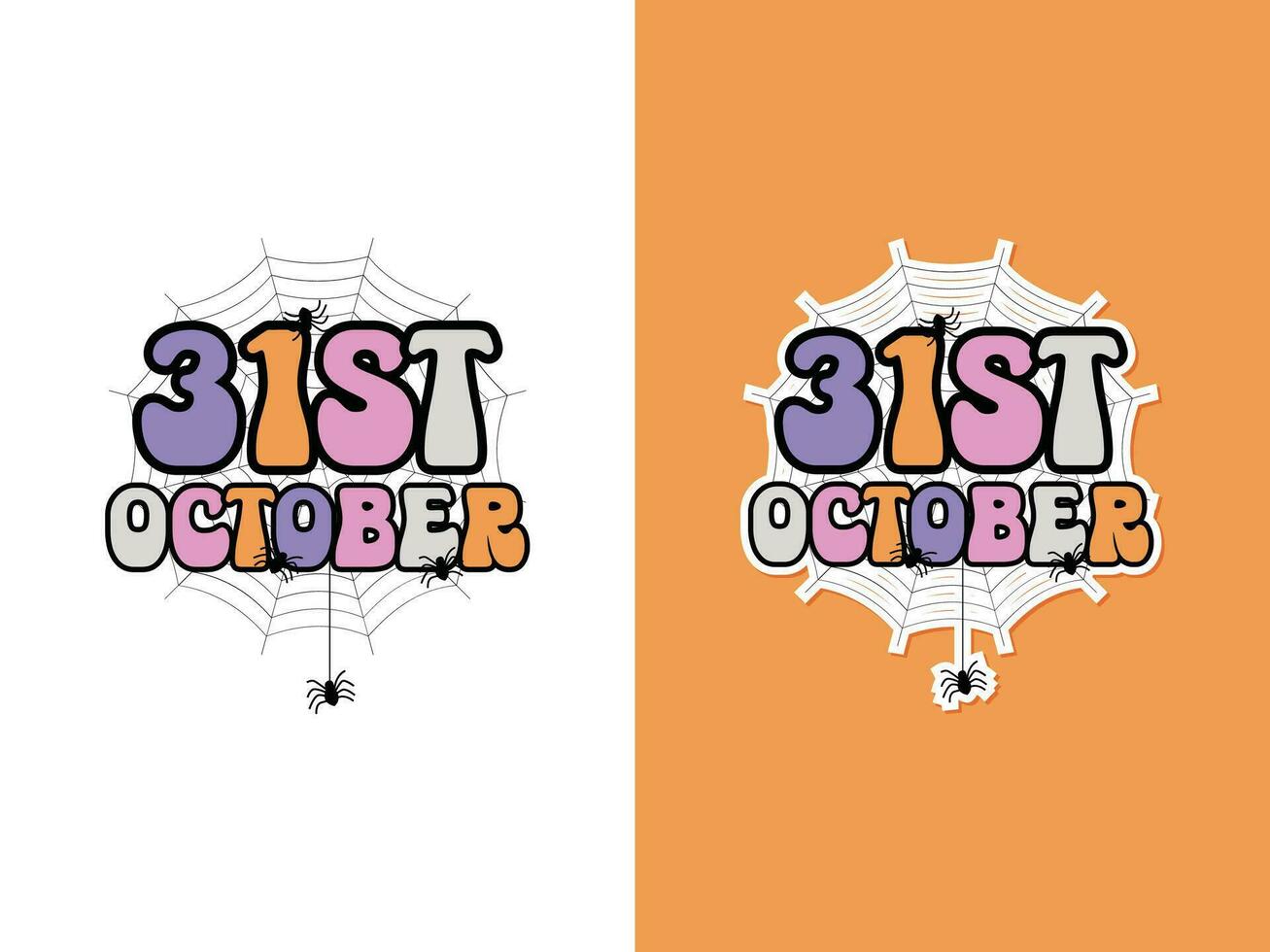 31st Oktober Halloween Sublimation Illustration vektor