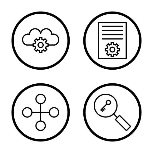 Satz von Vector SEO Search Engine Optimization Icons