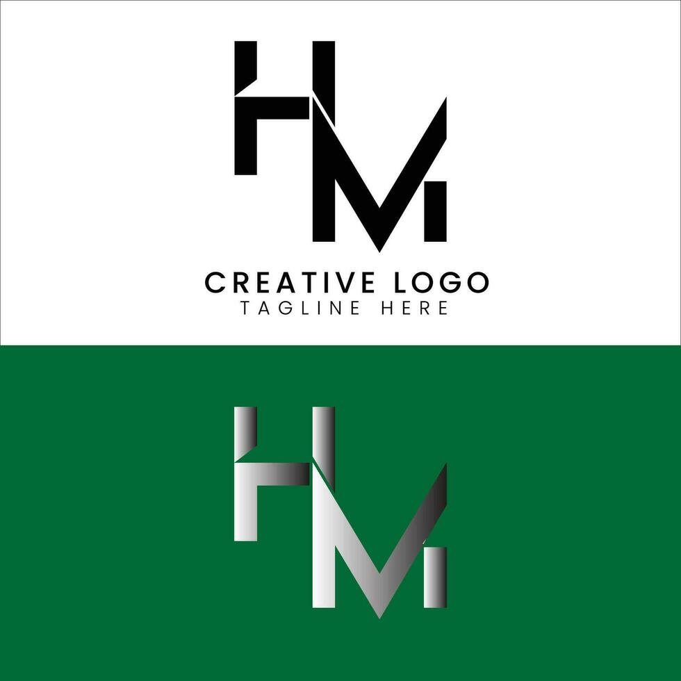 Hm Initiale Brief Logo vektor