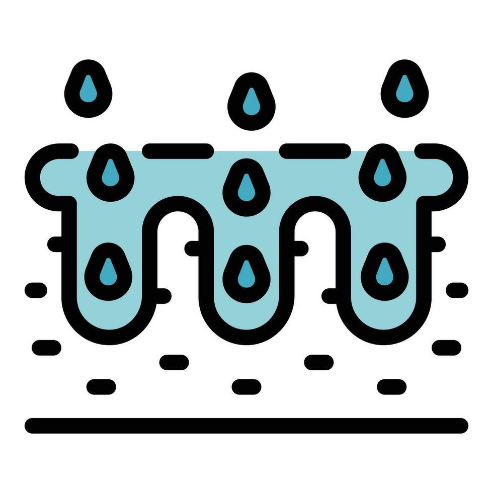 Wasser Sensor Symbol Vektor eben