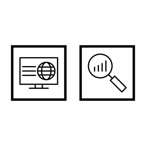 Satz von Vector SEO Search Engine Optimization Icons