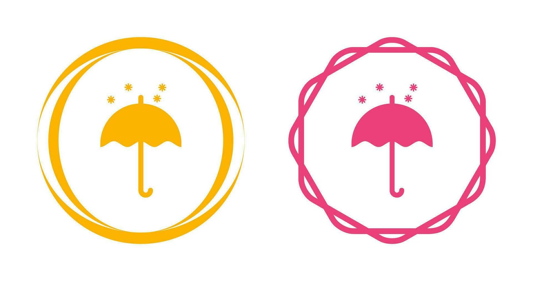 Regenschirm mit Schneevektorsymbol vektor