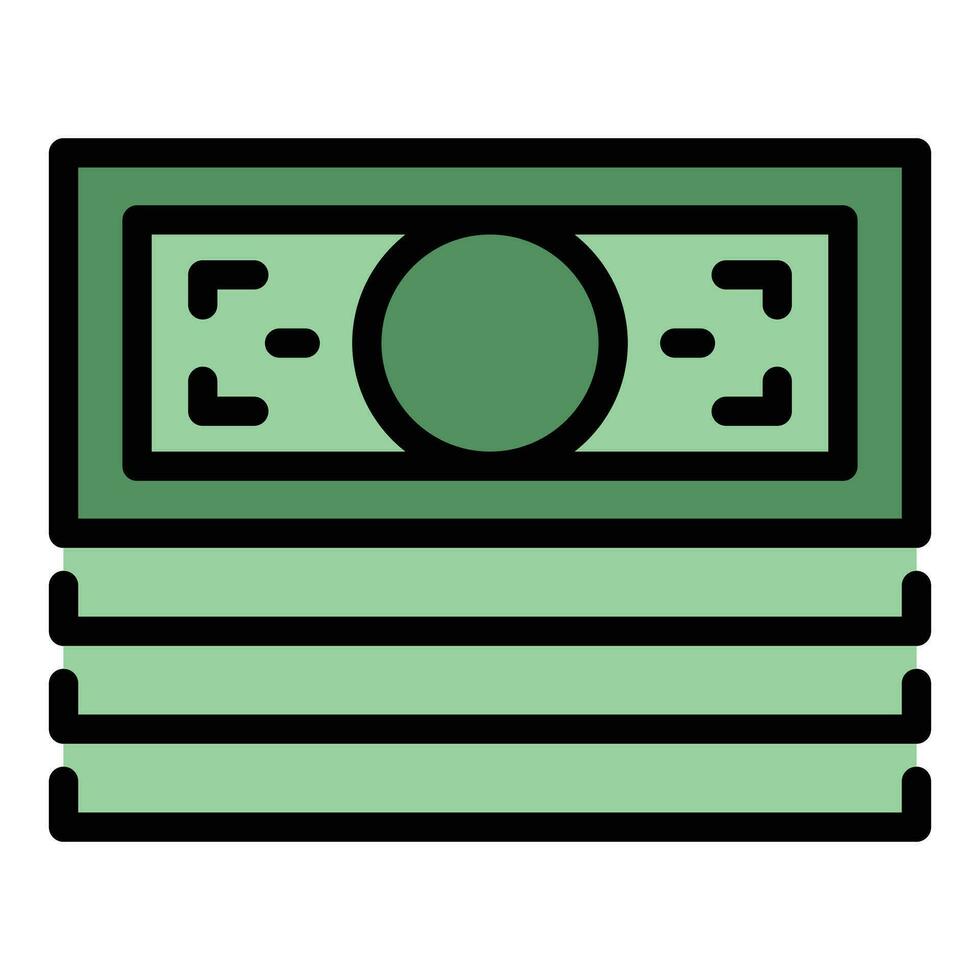kontanter packa lån ikon vektor platt