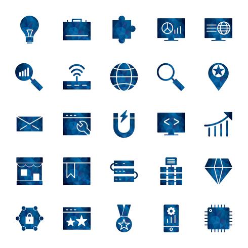 Satz von Vector SEO Search Engine Optimization Icons