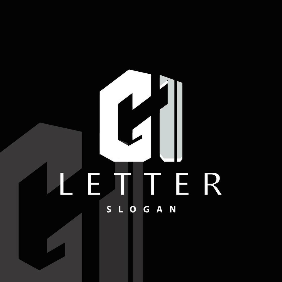 minimal första gh brev logotyp, modern och lyx ikon vektor mall element