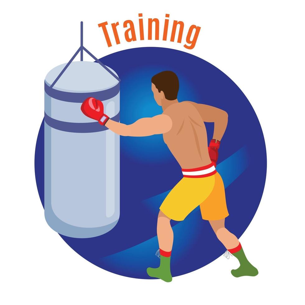 Box Trainingskreis Hintergrund Vektor-Illustration vector